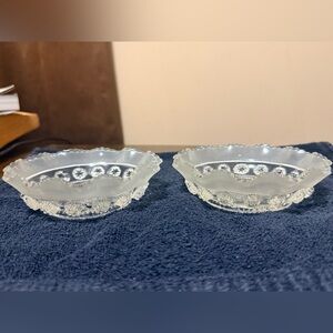 Art Deco Davidsons Clear Glass ‘BlackBerry Prunt’ Dish Trinket Dish